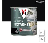 Peinture fer Climats Extrêmes RAL 9005 Noir foncé mat 0,5L V33