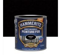 Hammerite Peinture Métal Direct sur Rouille - Anticorrosion, imperméable, direct sans sous-couche - Noir Martelé 2,5 L