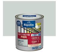 Peinture fer extérieure - RIPOLIN - Gris clair brillant - Sous-couche et finition - Direct sur rouille - Métaux ferreux