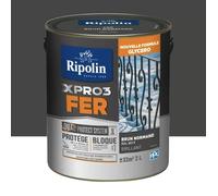 Peinture fer glycéro Ripolin XPRO3 Fer Brillant Brun Normand 2 L