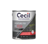 Peinture fer mate Cecil Professionnel noir 2,5L