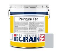 Peinture fer professionnelle, satin, peinture opacifiante, sans odeur, antirouille, protège, décore intérieur, extérieur ECRAN77 5 litres Gris clair (RAL 7035)