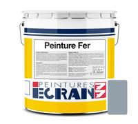 Peinture fer professionnelle, satin, peinture opacifiante, sans odeur, antirouille, protège, décore intérieur, extérieur ECRAN77 5 litres Gris (RAL 7042)