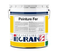 Peinture fer professionnelle, satin, peinture opacifiante, sans odeur, antirouille, protège, décore intérieur, extérieur ECRAN77 5 litres