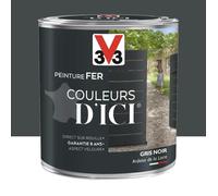 Peinture fer V33 Couleurs d'ICI Gris noir 0,5 L
