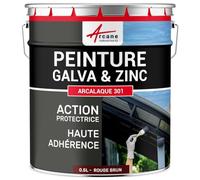 Peinture Galva Zinc Antirouille - ARCALAQUE 301 0.5 L Rouge Brun - Ral 3011
