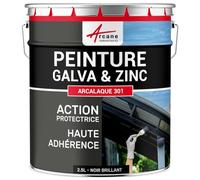 Peinture Galva Zinc Antirouille - ARCALAQUE 301 2.5 L Noir Brillant