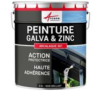 Peinture galva zinc toiture gouttière Noir Brillant - RAL 9005 2.5 L