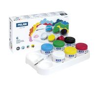 Peinture Gouache De Couleur 6 Pots 40 Ml Avec Pinceau