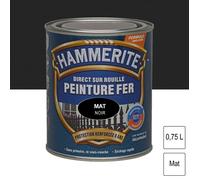 Peinture Hammerite Ferronnerie Mat 0.75 L - Noir - JULIEN - Peinture - Extérieur - Mat - Spécifique