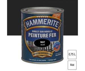 Peinture Hammerite Ferronnerie Mat 0.75 L - Noir - JULIEN - Peinture - Extérieur - Mat - Spécifique