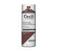 Peinture imperméable multisupports en aérosol Cecil Professional 400ml rouge basque satin