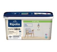 RIPOLIN - Peinture Intérieure Multi-Supports - Murs, Boiseries & Radiateurs - Ultra-Couvrante - Lessivable - Application Facile - Ecolabel - Satin - 2,5L - Gris Hanoi