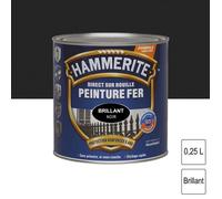 Peinture fer Hammerite brillant Noir 0,25 L