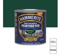 Peinture - JULIEN - Hammerite - Fer martelé - 0.25l - Vert épicea - Brillant