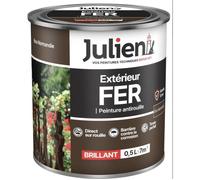 Peinture - JULIEN - Marron Brun Normand - 0.5L - Brillant - Anti-rouille