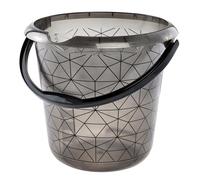 Seau déco ilvie 'polygon', rond, 10 litres