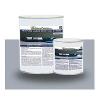 Peinture laque époxy sol et mur Kit de 5 Kg Gris Béton RAL 7040