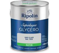 Peinture laque glycéro Ripolin gris clair RAL 7035 satin 2 L