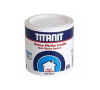 Peinture lavable murs et plafonds - Blanc mat - Intérieur - 750ml - Titanlux - 25733