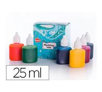 Peinture marbling oz international base d'huile encre distillée eau marbrure résistante kit 6 couleurs classiques 25ml