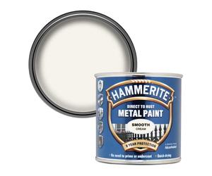 Peinture métal Lisse 5122058 HM - 250 ML - Crème - Ici Hammerite | Le format aérosol permet une application facile directement sur le métal rouillé sans apprêt ou sous-couche nécessaire.