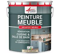 Peinture Meuble Cuisine Salle de Bain 1 kg Ivoire Clair | Rénove Meubles, Plans de Travail, Mélaminé, Stratifié, sans sous-Couche, Résiste à la Chaleur 110°C - Arcane Industries