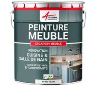 Peinture Meuble Cuisine, Salle de Bain - Résine epoxy - ARCAPOXY MEUBLE - 1 kg (jusqu'à 12 m² en 2 couches) Blanc - RAL 9003