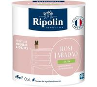 Peinture Meubles et Objets Ripolin O'Pur - Rose Jabadao Satiné 0,5 L