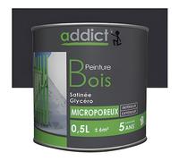 Peinture microporeuse - Addict - ADD113172 - Satinée - 0,5 L - Gris anthracite