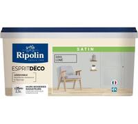 Peinture Monocouche RIPOLIN Esprit Déco, Gris Lome Satin, 2.5L, Murs Boiseries Radiateurs