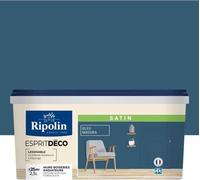 Peinture Monocouche Ripolin Esprit Déco, Satin, Bleu Madura, 2.5L