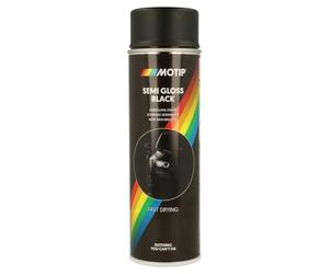 Peinture Motip - Bombe Aérosol Spray de Peinture Toutes Surfaces - Noir - Satiné - 500 ml - Ref. 04001