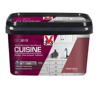 Peinture Multi-Matériaux Cuisine V33 Déco LAB Rouge Cerise Satin 2 L
