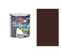 Peinture multi supports bois fer alu galva zinc pvc Marron armagnac 0.5L OXI direct sans sous couche