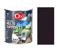 Peinture multi supports bois fer alu galva zinc pvc métaux Marron brun 2.5L OXI direct sans sous couche