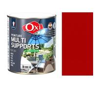 Peinture multi supports bois fer alu galva zinc pvc métaux Rouge vif 2.5L OXI direct sans sous couche