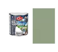 Peinture multi supports bois fer alu galva zinc pvc métaux Vert olivier 0.5L OXI direct sans sous couche