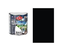 Peinture multi supports bois fer alu galva zinc pvc Noir brillant 0.5L OXI direct sans sous couche