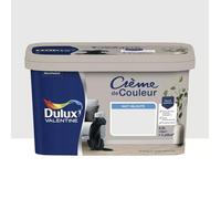 Dulux Valentine Crème de Couleur - Peinture multi-supports intérieure - Mat Blanc Intense 2,5 L