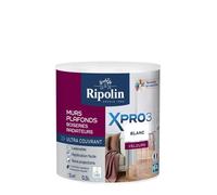 Peinture mur blanc velours RIPOLIN Xpro3 0.5L