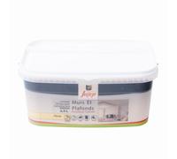 Peinture Mur et Plafond Finition Satinée 2,5L - Couleur Pêche - Surface entre 30 et 35 m² - Utilisation Intérieur et Extérieur - Sèche Rapidement - Peinture Murale - Lessivable - Jafep