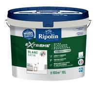 Peinture mur et plafond monocouche satin blanc 10L Ripolin