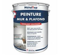 Peinture Mur Et Plafond - Pot 5 L - Metaltop - 1013 - Blanc perle