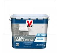 Peinture mur V33 Garage&sous-sol blanc mat, 5 l Blanc G