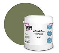 Peinture murale acrylique - BOX DECO COULEURS - Vert Kaki - 2,5L - Finition Mat - Intérieur