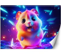 Peinture murale grand hamster néon papier peint mural 254x184 cm couleur Thème coloré Pour les enfants et les adolescents