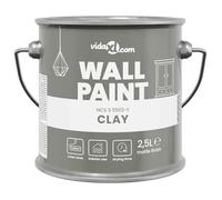 Peinture murale intérieure - vidaXL - Argile - 2,5 l - Excellente couverture - Surface lavable - Formule à base d'eau
