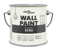 Peinture murale intérieure - vidaXL - Ecru - 2,5 l - Surface lavable - Formule à base d'eau - Excellente couverture