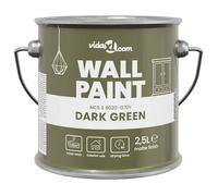 Peinture murale intérieure - vidaXL - Vert foncé - 2,5 l - Surface lavable - Formule à base d'eau